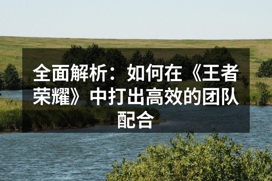游戏中的团队协作至关重要
